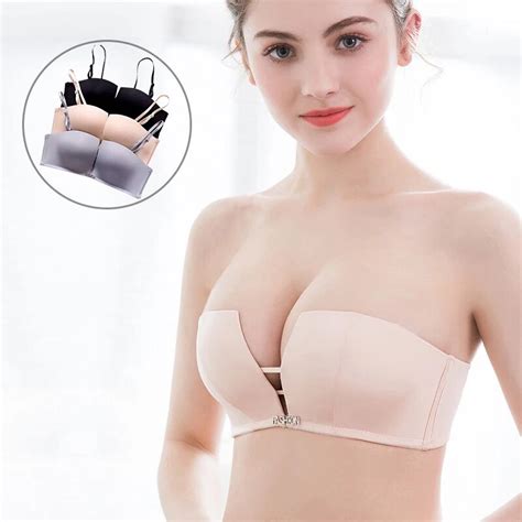 Sexy Invisible Bra Seamless Lingerie Square Cup Push Up Bras For Women