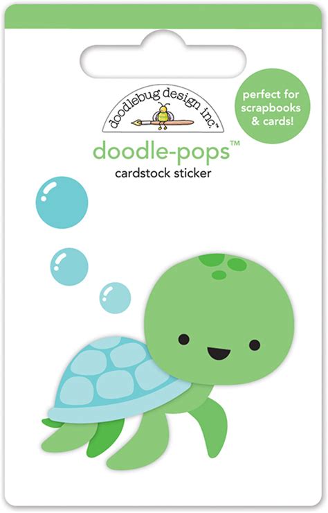 Doodlebug Design Anchors Aweigh Doodle Pops Tiny Turtle Dimensional