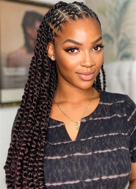 Gorgeous Passion Twists Styles To Try In Braided Cornrow