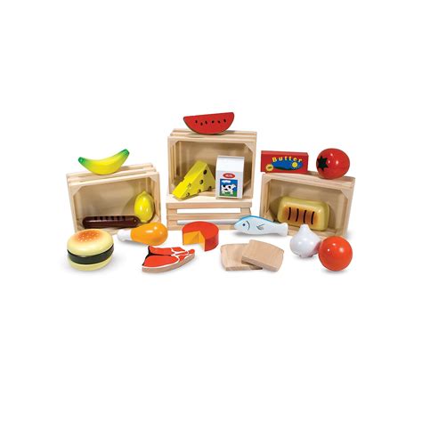 Melissa And Doug Food Groups Set Wooden Play Food Group Meals Toy Food