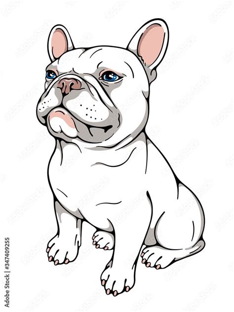 Cartoon French Bulldog In A Striped T Shirt Criminal Dog Stylish