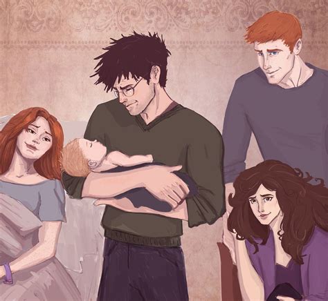 Harry And Ginny With Ron And Hermione When Ginny Is In St Mungos