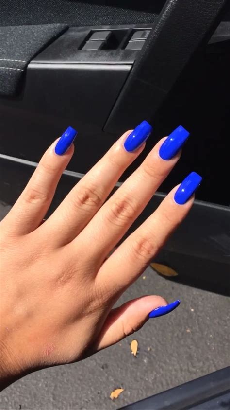 Pin By I Dont Care On Маникюр Blue Gel Nails Blue Nails Blue