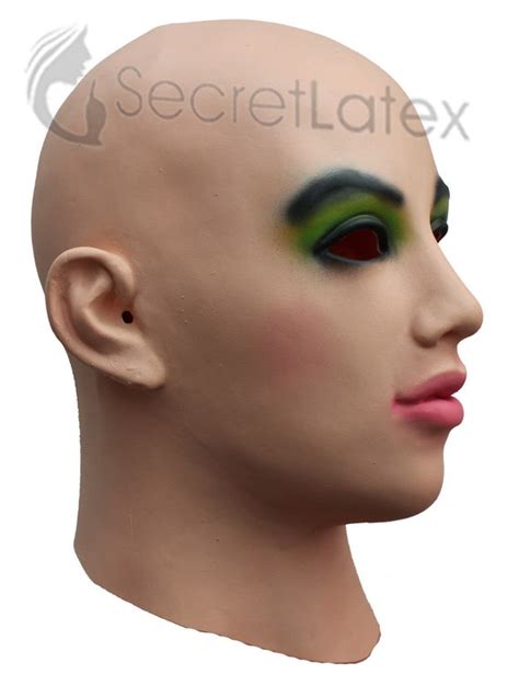 Latex Female Mask Full Head Cross Dress Transgender Lady Woman Disguise