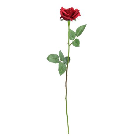 23 Artificial Single Long Stem Red Blooming Rose Pick