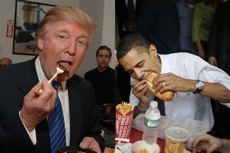 Funny Pictures Of Barack Obama Eating Obama Vs Trump With Food Thrillist