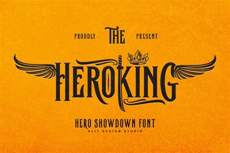 The Hero King Typeface Design Cuts