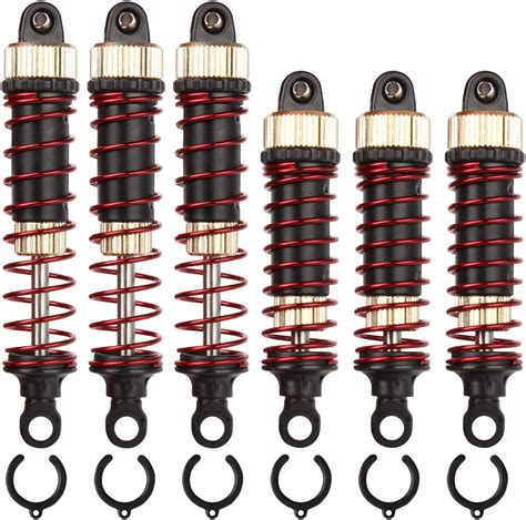 Hosim Front Rear RC Shock Absorber 6 Packs Adjustable Assembled Spring