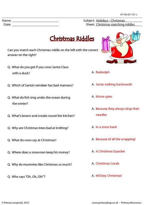 Free Printable Christmas Riddles With Answers Riddles With Answers