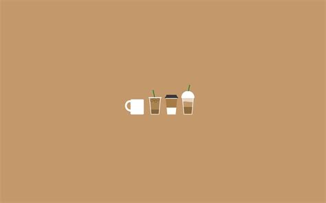 Coffee Illustration Minimalist Desktop Wallpaper Aesthetic Desktop