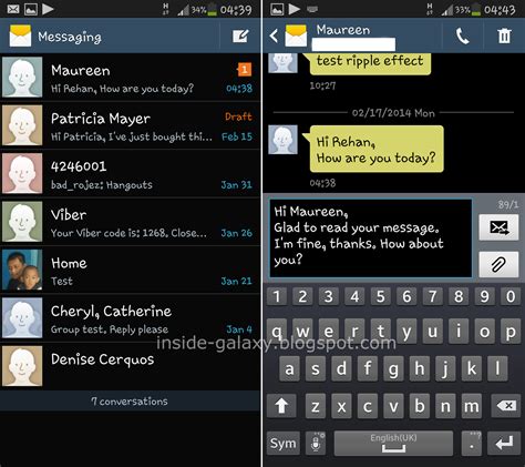 Inside Galaxy Samsung Galaxy S4 How To View Reply And Forward Text