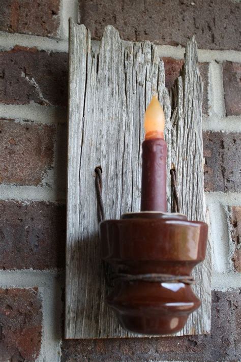 Vintage Barn Sconce Barn Wood Recycled Candle Sconces With Vintage By