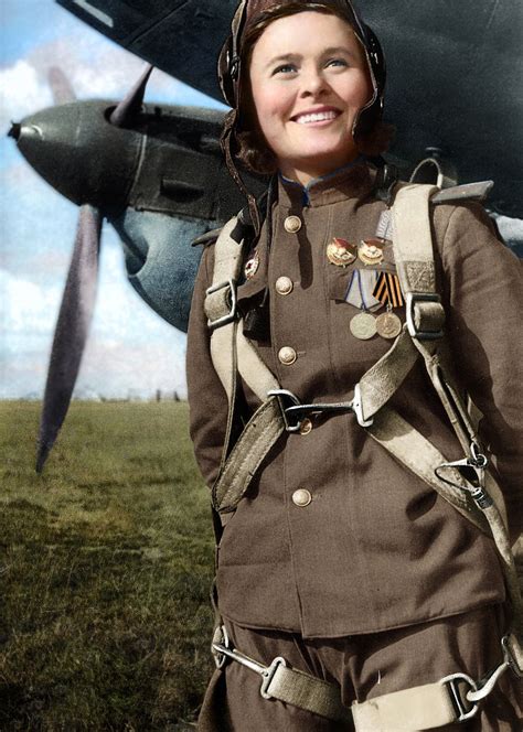 Maria Dolina 19222010 Was A Soviet Pilot And Acting Squadron