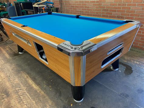 7 Valley Golden Oak Used Coin Operated Bar Pool Tables