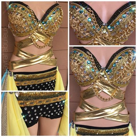 egyptian glam rave bra and shorts complete outfit mayrafabuleux