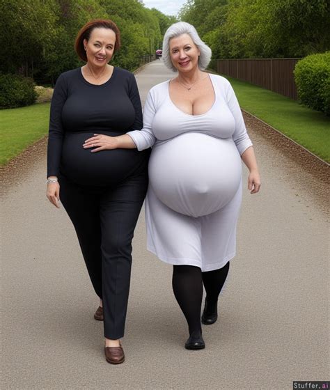Pregnant Grandmas Walking By Oldpregobellystory41 On Deviantart