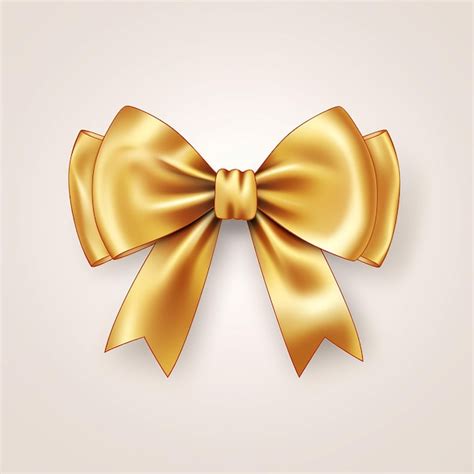 Premium Photo Gilded Elegance Golden Bow Ribbon Vector Isolated