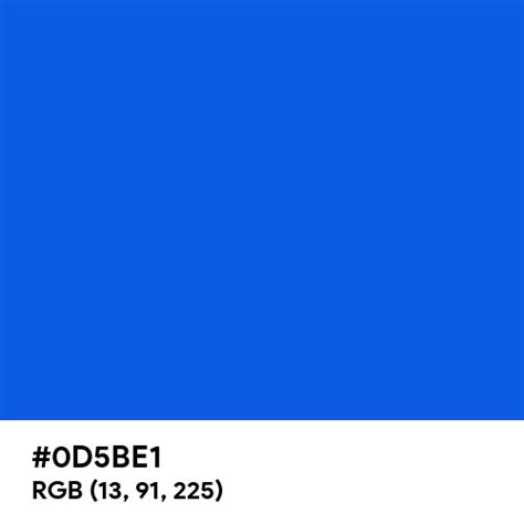 Glossy Blue Color Hex Code Is 0d5be1