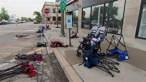 watch eerie video shows morning after highland park parade shooting nbc chicago