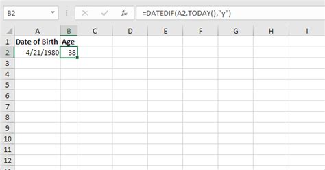 How To Calculate Age In Excel Easy Formula
