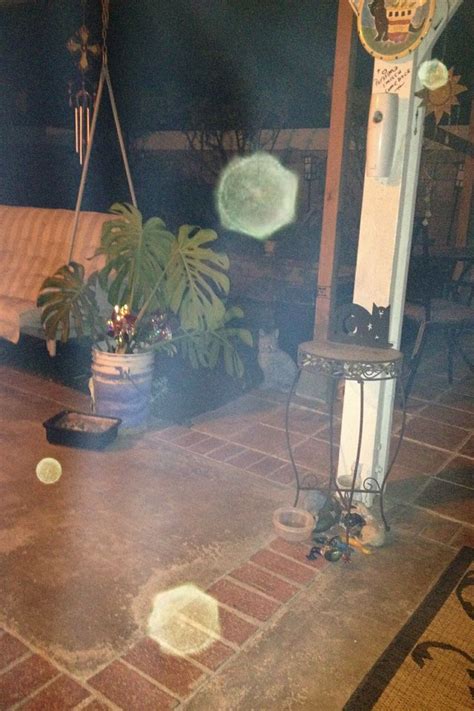 My Cam Caught These Orbs And Mist In My Backyard Ghost Orbs Orb Creepy
