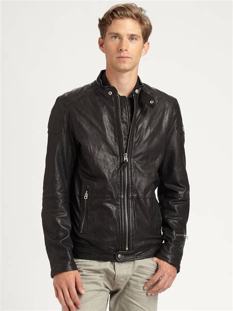 Diesel Leather Jacket Jacketin