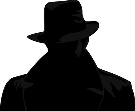 Hat Man Shadow Png Private Investigator Detective Silhouette