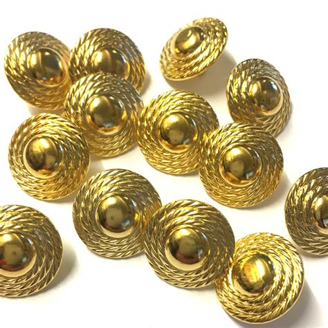 10 Gold Buttons Decorative Buttons Plastic Buttons 15mm Buttons