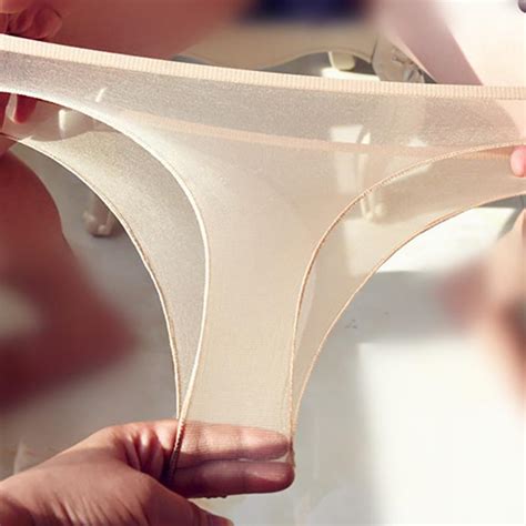 Women Sheer Panties Thong Ultra Thin Mesh Underwear See Through