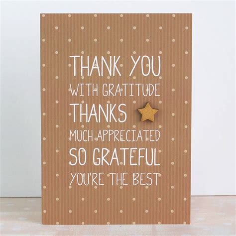 Thank You With Gratitude Card By Cloud 9 Design
