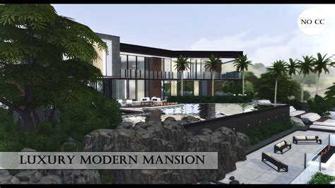 The Sims 4 Luxury Modern Mansion No Cc Part 1 Роскошный