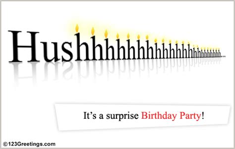 Surprise Birthday Party Free Birthday Party Ecards Greeting Cards