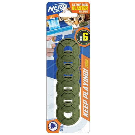 Nerf Cat Toy Catnip Blaster Discs 6 Pack