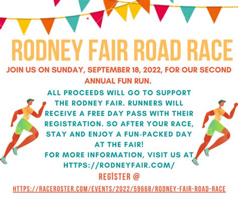 Rodney Fair Road Race Rodney Aldborough Agricultural Society