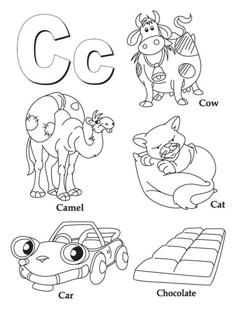 Letter C Coloring Pages For Preschoolers Letter C Col
