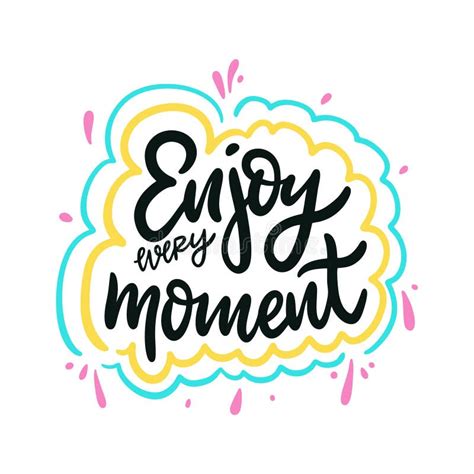Enjoy Every Day Of Summer Hand Drawn Vector Lettering Phrase Isolated
