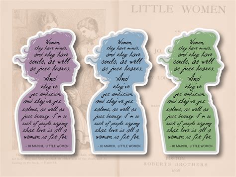 Little Women Jo March Quote Waterproof Glossy Sticker Etsy