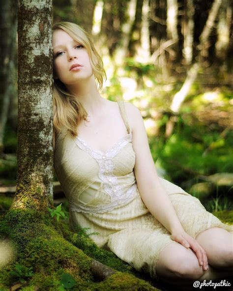 Woods Nymph Model Theladygrace Photopathic Beauty Forest Woods Sundress Blonde Model