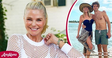 Age Defying Christie Brinkley Stuns On The Beach In Navy Blue Swimsuit With Her Son Jack 25