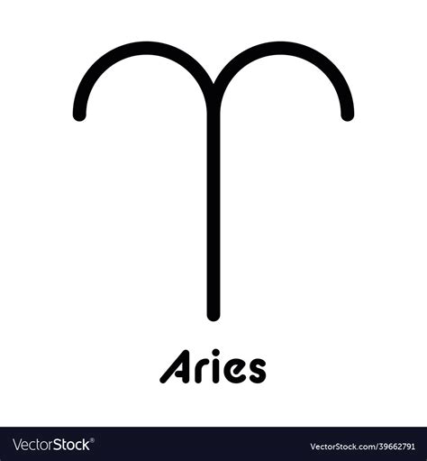 Aries Astrological Zodiac Sign Royalty Free Vector Image