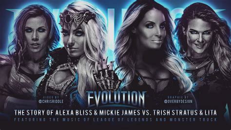 Trish Stratus And Lita Vs Mickie James And Alexa Bliss Wwe Evolution