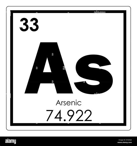 Elemento Químico Arsénico Tabla Periódica Ciencia Símbolo Fotografía De