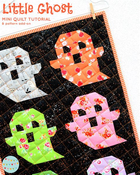 Ghost Mini Quilt A Fun Halloween Quilt Pattern Add On Ellis And Higgs