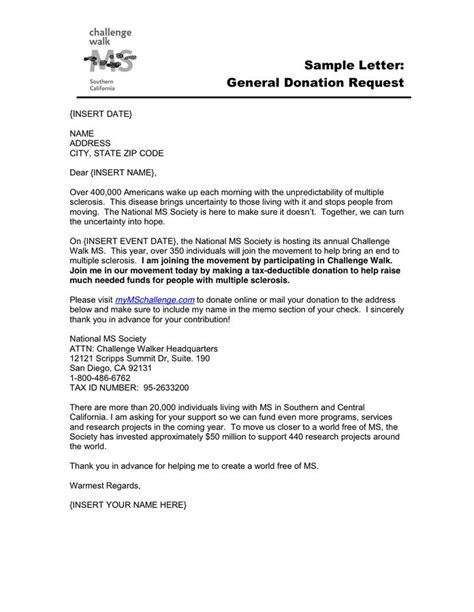 General Donation Request Letter In Word And Pdf Formats Throughout