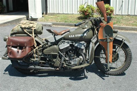 1942 Harley Davidson Wla Army Motorcycle
