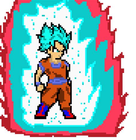 Goku Ssb Kaioken X10 Pixel Art Maker