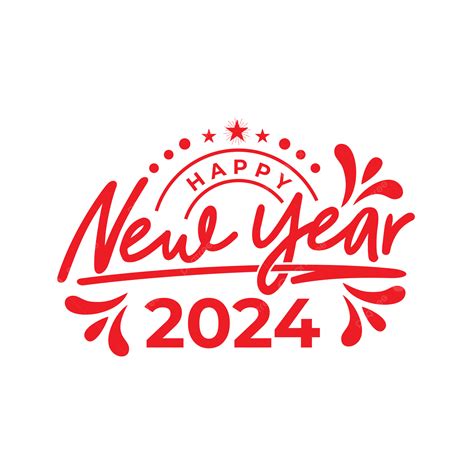 Greeting Text Of Happy New Year 2024 Lettering Design Vector Happy New