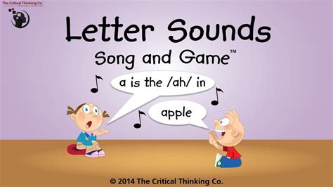 We're checking in and tuning up we're perfecting this demise to silence all the dinosaurs and fairy tails that. Letter Sounds Song and Game™ - The Critical Thinking Co ...