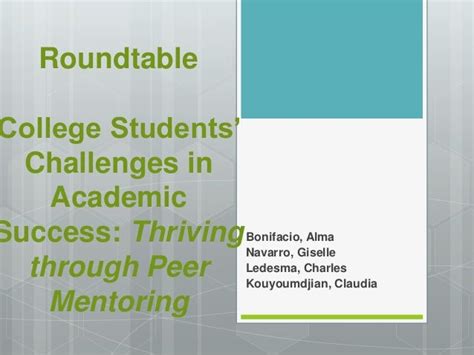 Final College Students Challenges In Academic Successpresentationae