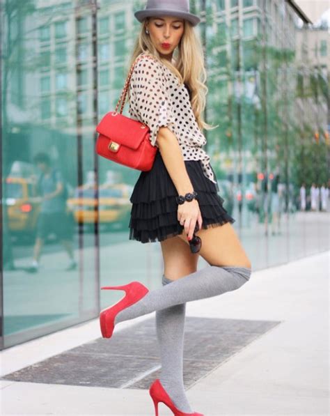 How To Wear Socks With High Heels Knee High Socks Outfit High Socks